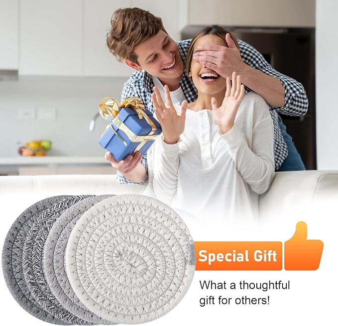 OIAHOMY 8 Pcs Coasters with Holder - Image 5