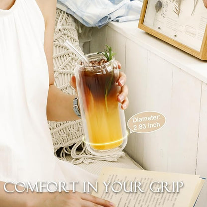 LIBWYS Double Wall Drinking Glass Cups - Image 3