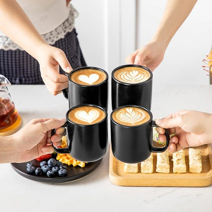 vancasso Stoneware Coffee Mugs Set, 12 oz Ceramic Coffee Cups - Image 9