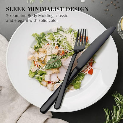 Black Silverware Set, 20-Piece Flatware Set - Image 4