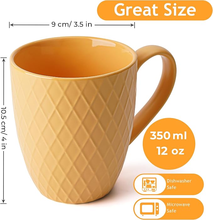 MIAMIO - Coffee Mugs Set of 6 - Palmanova Collection | Modern matte ceramic mug - Image 3