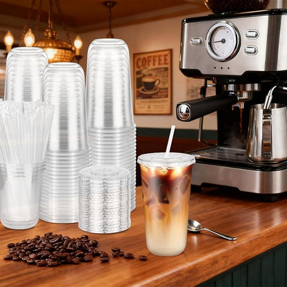 100 Pack 20 oz Round Bottom Plastic Cups - Image 2