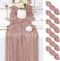 6 Pack Dusty Pink Cheesecloth Table Runner 17x108 Inch Semi Sheer Boho Gauze by Unknown