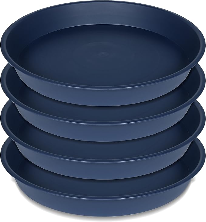 4 Pack of 20 21 inch Plant Saucer Round, Deep Plant Saucers by Bleuhome