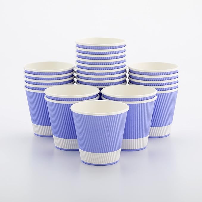 Restaurantware 8 Ounce Double Wall Disposable Coffee Cups, 500 Insulated Light by Restaurantware