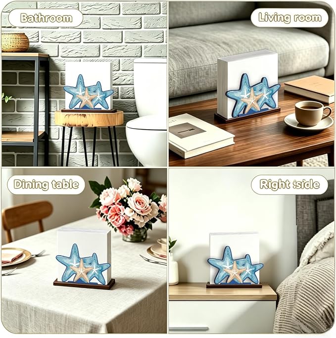 Summer Starfish Design Napkin Holder - Image 4