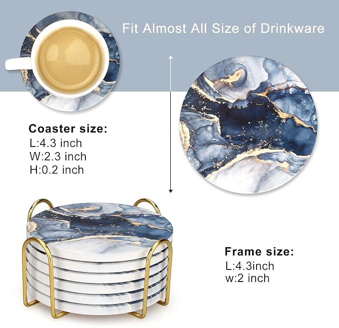 Coasters Set of 6, Coffee Table Decor - Image 5