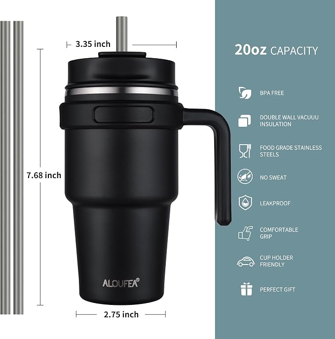 20 oz Insulated Travel Coffee Mug Tumbler - Image 2
