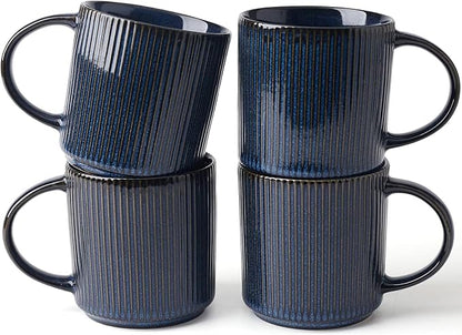 famiware Coffee Mug Set for 4, Star 12 oz Catering Mugs Cup Set by Famiware