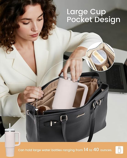 LOVEVOOK Laptop Tote Bag for Women Work, Teacher Tote Bag - Image 3