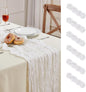AGIRL 6 Pack White Cheesecloth Table Runner 10FT Fall Boho Gauze Home Decor | by AGIRL