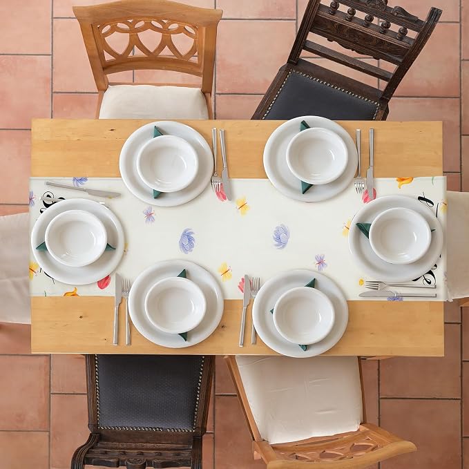 4 Pcs Hello Summer Table Runner Seasonal Table Runners 13 x 72 Inch Maple - Image 6