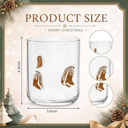 Skylety 2 Pack Icon Juice Glasses, 14 oz Stemless Glass Cups, Juice Cocktail - Image 2
