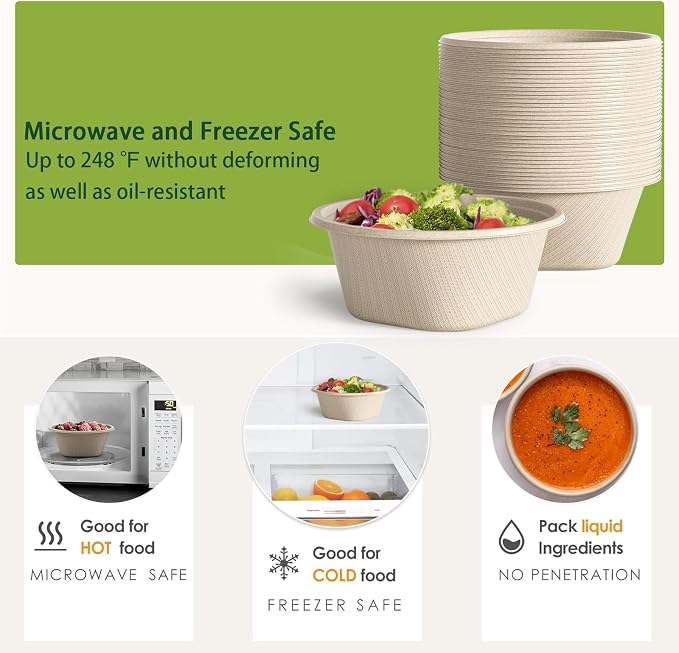 32 Oz Deep Paper Bowls Disposable Bowl - Image 5