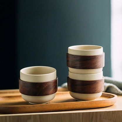 3 oz Ceramic Tea Cups, No Handle Espresso Cups, Small Coffee Shot Cups - Image 6