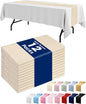 Pureegg Plastic Table Runners Disposable 12 Pack, 14 x 108 Inch Table Runner by Pureegg