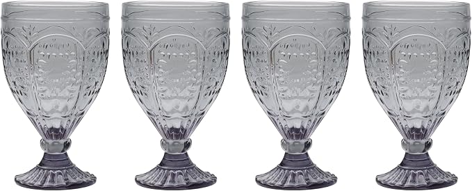 Fitz and Floyd Trestle Glassware Ornate Goblets by FitzandFloyd