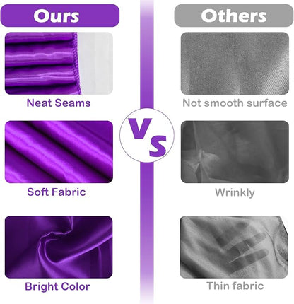 10 Pack Satin Table Runner Purple Satin Bright and Smooth Silk Table Runner | - Image 4