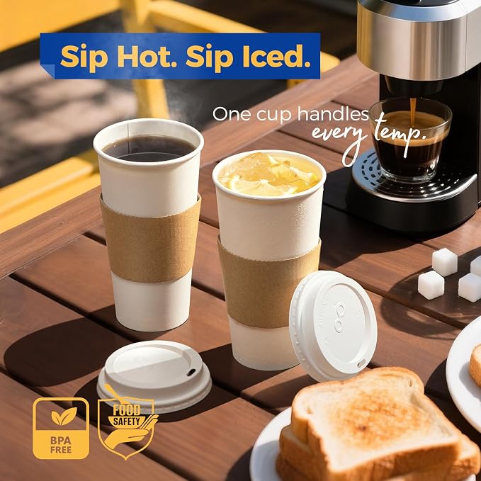 Fit Meal Prep 250 Pack 24 oz Disposable Coffee Cups - Image 3