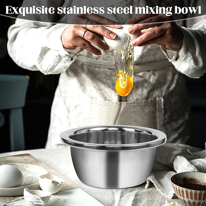 Mixing Bowls, 5 Pack 1.2 Qt Stainless Steel Mixing Bowls Stainless Steel Bowls, Metal Bowl For Kitchen, Baking, Cooking Prep