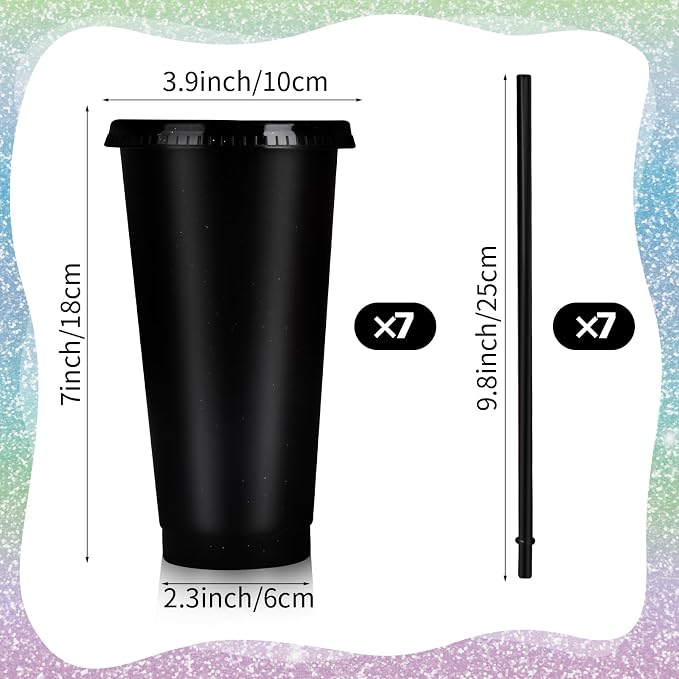 Hooqict 7 Sets Reusable Cups - Image 2