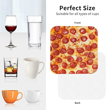 Marble Coasters Square Leather Drinks Coaster Set - Image 8