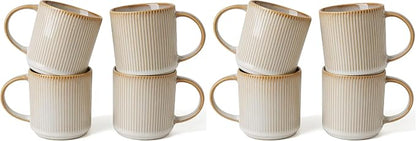 famiware Coffee Mug Set for 4, Star 12 oz Catering Mugs Cup Set by Famiware