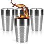 4Pack Stainless Steel Cups, 16oz 450ml Double Wall Drinking Glasses | Reusable by YummySam