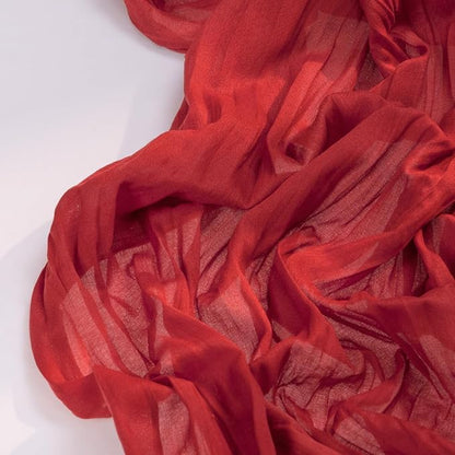 DeZerlor Red Cheesecloth Table Runners 6 Pack Christmas Runners | 120Inches - Image 3