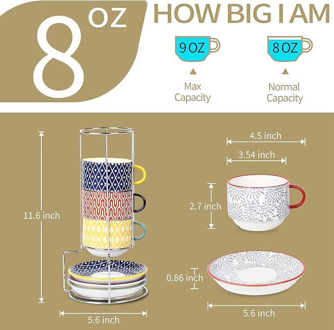 Selamica Ceramic Cappuccino Cups - Image 2