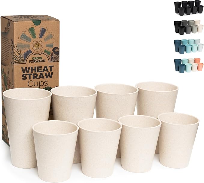 Grow Forward Premium Wheat Straw Cups by GrowForward