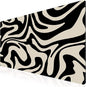 iCasso Desk Mat, XXL Large Gaming Mouse Pad, Anti-Slip Rubber Base Mousepad with Stitched Edges, Keyboard Mouse Mat Big Desk Pad for Work, Game, Office, Home, Zebra Black