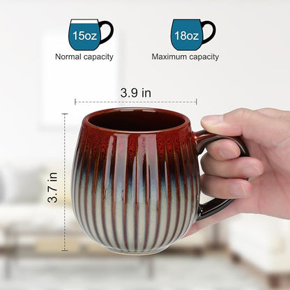 CosyCorner Ceramic Coffee Mugs Set, 17 oz Large Coffee Cups - Image 2