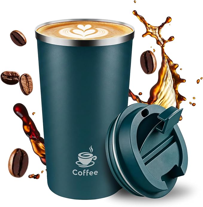 17oz Travel Coffee Mug, Leakproof Vacuum Coffee Cup Insulated Tumbler | 304 by Unknown