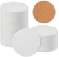 30 Pieces 4 Inch Round Blank Ceramic Coasters, Unglazed Ceramic Tiles Coasters by GNIEMCKIN