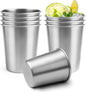 8oz Stainless Steel Pint Cups, Stackable Metal Drinking Glasses | Stainless by Luxgola