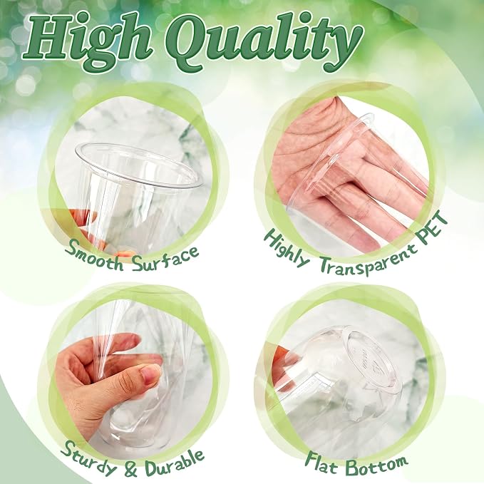 Qinsihwn 25 Set 16oz Plastic Cups - Image 3