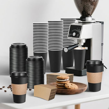 Ginkgo 100 Pack 16 oz Disposable Coffee Cups - Image 4