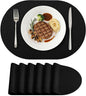 Placemats Set of 6, 11.8 x 17 Inch, Waterproof Wipeable Reversible PU Placemat by homing