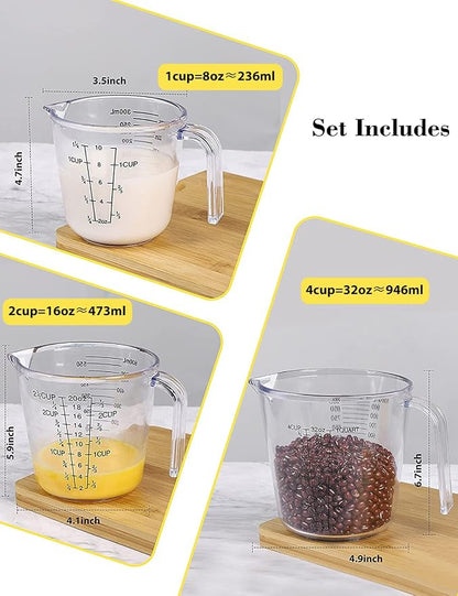 -BINGBING- Measuring Cups Set, Liquid Measuring Cups - Image 2