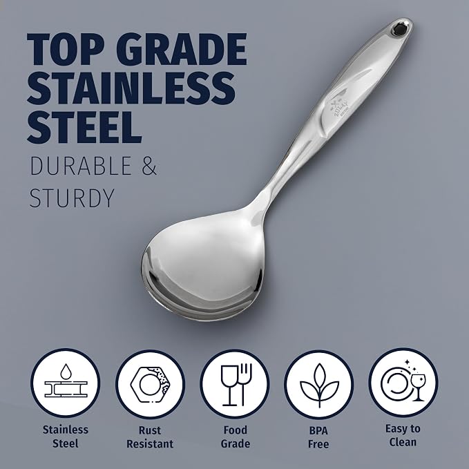 Zulay Kitchen Stainless Steel Serving Spoon - Image 5
