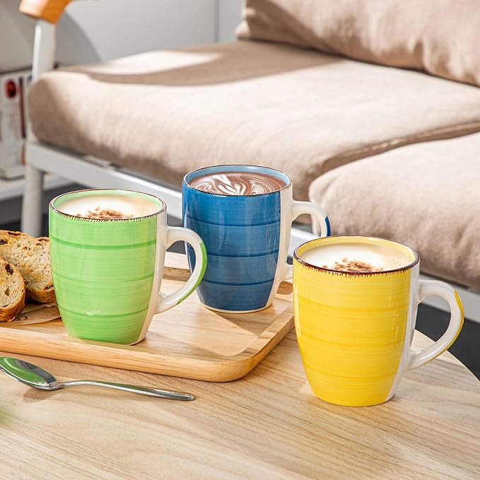 vancasso Bonita 12 Oz Coffee Mugs Set of 6, Ceramic Coffee Cups - Image 7