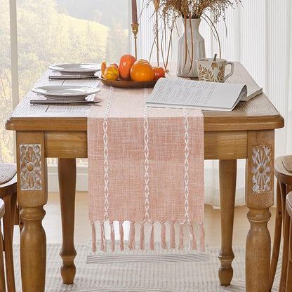 Wracra Rustic Linen Table Runner - Image 3