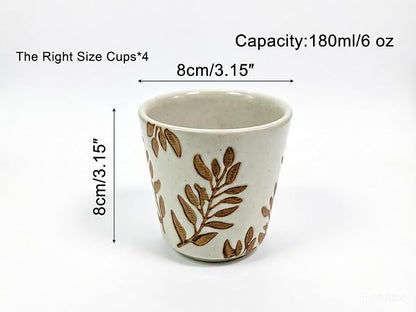 6 oz Stoneware Matcha Cup, Japanese Tea Cup, Handmade Feel, Handle-less Teacup - Image 3