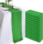 12 Pack 10Ft Green Cheesecloth Table Runner 23 x 120 Inch | Gauze Rustic Boho by CKIKU