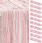 10 Pack Valentines Cheesecloth Table Runner 35x120 Inch 10Ft Rustic Gauze by SuBleer