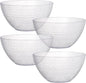4 Pack Clear Plastic Serving Bowls, 135 OZ Large Round Plastic Bowls, 10 Inch by Suwimut