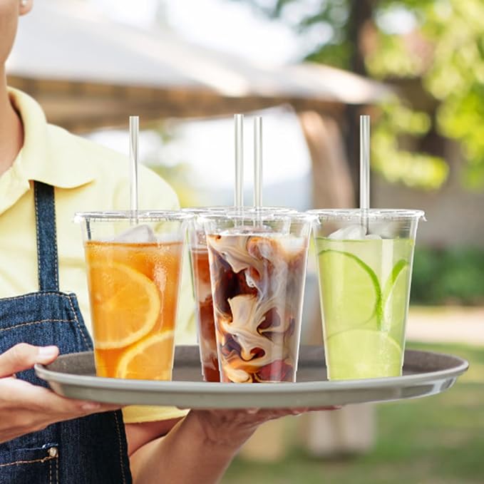 Dealusy 100 Pack - 24 oz Clear Plastic Cups - Image 7