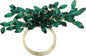 Napkin Rings Set of 6 for Dining Table Decoration Parties Everyday Metal Napkin Holder Leaf Dark Green (Pack of 6)