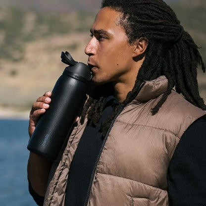 Owala FreeSip Stainless Steel Water Bottle 40 oz Night Safari - Image 7